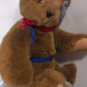 Vermont Teddy Bear Plush Brown Grizzly BackPack Jointed Stuffed Animal Blue 1988