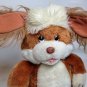 Vintage Mighty Star Plush Sitting Puppy Dog Brown Stuffed Animal 10" Korea #4514