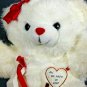 Dan Dee Teddy Bear Plush RARE Vintage All We Need Is Love White Stuffed ANimal