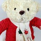Hallmark JINGLE BEAR Plush Cream Holiday Teddy Stuffed Red Sweater Bells 12"