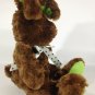 Bunny Rabbit Plush Atico Brown Green Stuffed Animal Hare Polka Dot Bow Toy 12"