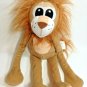 Idea Nuova Plush Lion Brown Soft Floppy Stuffed Animal Long Legs Embroidered 15"