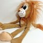 Idea Nuova Plush Lion Brown Soft Floppy Stuffed Animal Long Legs Embroidered 15"