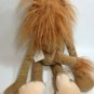 Idea Nuova Plush Lion Brown Soft Floppy Stuffed Animal Long Legs Embroidered 15"