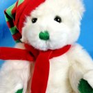 White Teddy Bear MERRY Ty Classic Plush Stuffed Animal Beanie 2004 - 12"