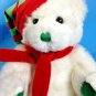 White Teddy Bear MERRY Ty Classic Plush Stuffed Animal Beanie 2004 - 12"