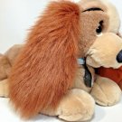 Disney Lady & the Tramp Cocker Spaniel Dog Lady RARE Brown Plush Lying 15"