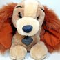 Disney Lady & the Tramp Cocker Spaniel Dog Lady RARE Brown Plush Lying 15"