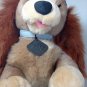 Disney Lady & the Tramp Cocker Spaniel Dog Lady RARE Brown Plush Lying 15"