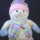 Animal Alley Snowman Plush 20" White Christmas Pink Pastel Hat Scarf Mittens Animal Alley Snowman Plush 20" White Christmas Pink Pastel Hat Scarf Mittens