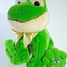 Russ Plush Frog Shining Stars Green Stuffed Soft Doll Toy Gold Ribbon 8" Russ Plush Frog Shining Stars Green Stuffed Soft Doll Toy Gold Ribbon 8"
