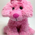 Petting Zoo Posh Pink Scruffy Puppy Dog Plush Stuffed Animal Red Heart Jewel 11"
