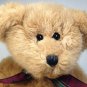 Wishpets Theodore Plush Teddy Bear Brown Stuffed Animal 1998 Plaid Bow -12"