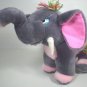 Pink Ears ELEPHANT Stuffed Plush Vintage Soft Things 18" Gray Grey White Tusks