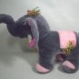 Pink Ears ELEPHANT Stuffed Plush Vintage Soft Things 18" Gray Grey White Tusks