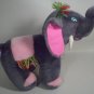 Pink Ears ELEPHANT Stuffed Plush Vintage Soft Things 18" Gray Grey White Tusks