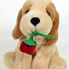 Russ Puppy Dog Plush w/ Red Rose Flower Tan Brown Soft Stuffed Animal 10" Lovey Russ Puppy Dog Plush w/ Red Rose Flower Tan Brown Soft Stuffed Animal 10" Lovey