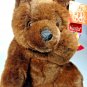 Fiesta Teddy Bear Plush Brown 11" Sitting Paw Bear Grizzly Stuffed Animal w/ Bow