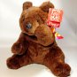 Fiesta Teddy Bear Plush Brown 11" Sitting Paw Bear Grizzly Stuffed Animal w/ Bow