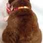Fiesta Teddy Bear Plush Brown 11" Sitting Paw Bear Grizzly Stuffed Animal w/ Bow