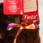 Fiesta Teddy Bear Plush Brown 11" Sitting Paw Bear Grizzly Stuffed Animal w/ Bow
