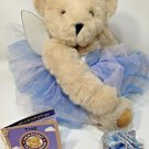 Vermont Teddy Bear Good Wishes Plush Jointed Stuffed Animal Fairy Angel Wings