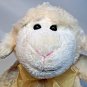 Commonwealth Plush Lamb Sheep Ewe Cream Gold Sheer Organza Bow 11" Stuffed Toy