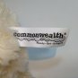 Commonwealth Plush Lamb Sheep Ewe Cream Gold Sheer Organza Bow 11" Stuffed Toy