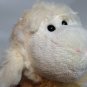 Commonwealth Plush Lamb Sheep Ewe Cream Gold Sheer Organza Bow 11" Stuffed Toy