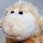 Commonwealth Plush Lamb Sheep Ewe Cream Gold Sheer Organza Bow 11" Stuffed Toy