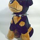 Doberman Pinscher LARGE Rottweiler Rotty Puppy Dog Plush Spike Toy Network 15"