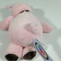 Mary Meyer Pink Bunny Rabbit Plush Bean Bag Stuffed Animal Spotted Bow Tie 8"