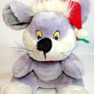 Vintage Plush Mouse Grey Stuffed Animal Gray Holiday Christmas Hat & Scarf 10.5" Vintage Plush Mouse Grey Stuffed Animal Gray Holiday Christmas Hat & Scarf 10.5"