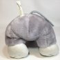 Vintage Plush Mouse Grey Stuffed Animal Gray Holiday Christmas Hat & Scarf 10.5"