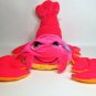 Goffa Red Lobster Plush Soft Toy Stuffed Animal Orange Crab Big Pink Eyes 20"