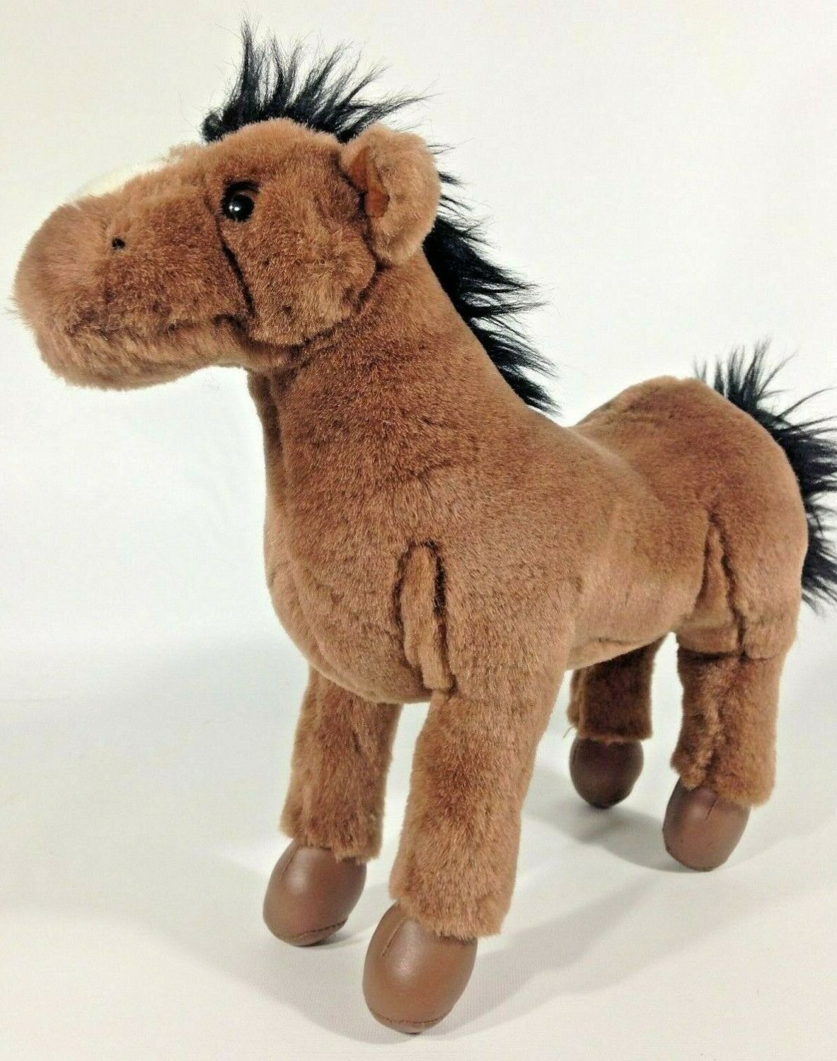 Gund Plush Brown Horse Standing Pony Stuffed Animal Vinyl Feet Bendable Legs 10"