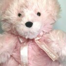 Oshko Pink Teddy Bear Soft Furry Stuffed Animal w Sweet love Ribbon Bow 12"