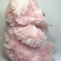 Oshko Pink Teddy Bear Soft Furry Stuffed Animal w Sweet love Ribbon Bow 12"
