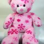 Build a Bear Pink Teddy Plush SNOWFLAKES Winter Flurry Hugs Stuffed Animal Toy