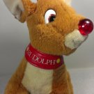 Rudolph Plush Reindeer Red Nose Stuffed Animal Deer Heavy Toy 14"