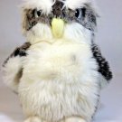 Gund Owl Hooten Stuffed Animal Plush #12026 White Smoke Grey Beanie 8" Retired