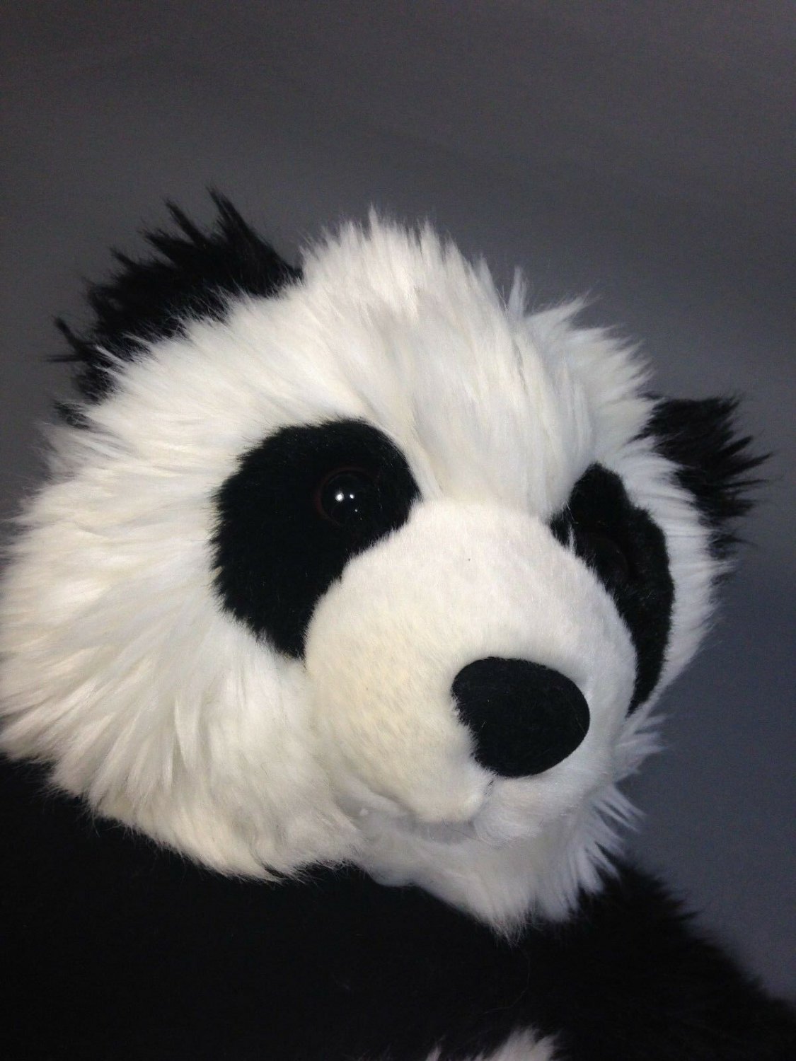 black and white stuffed animal