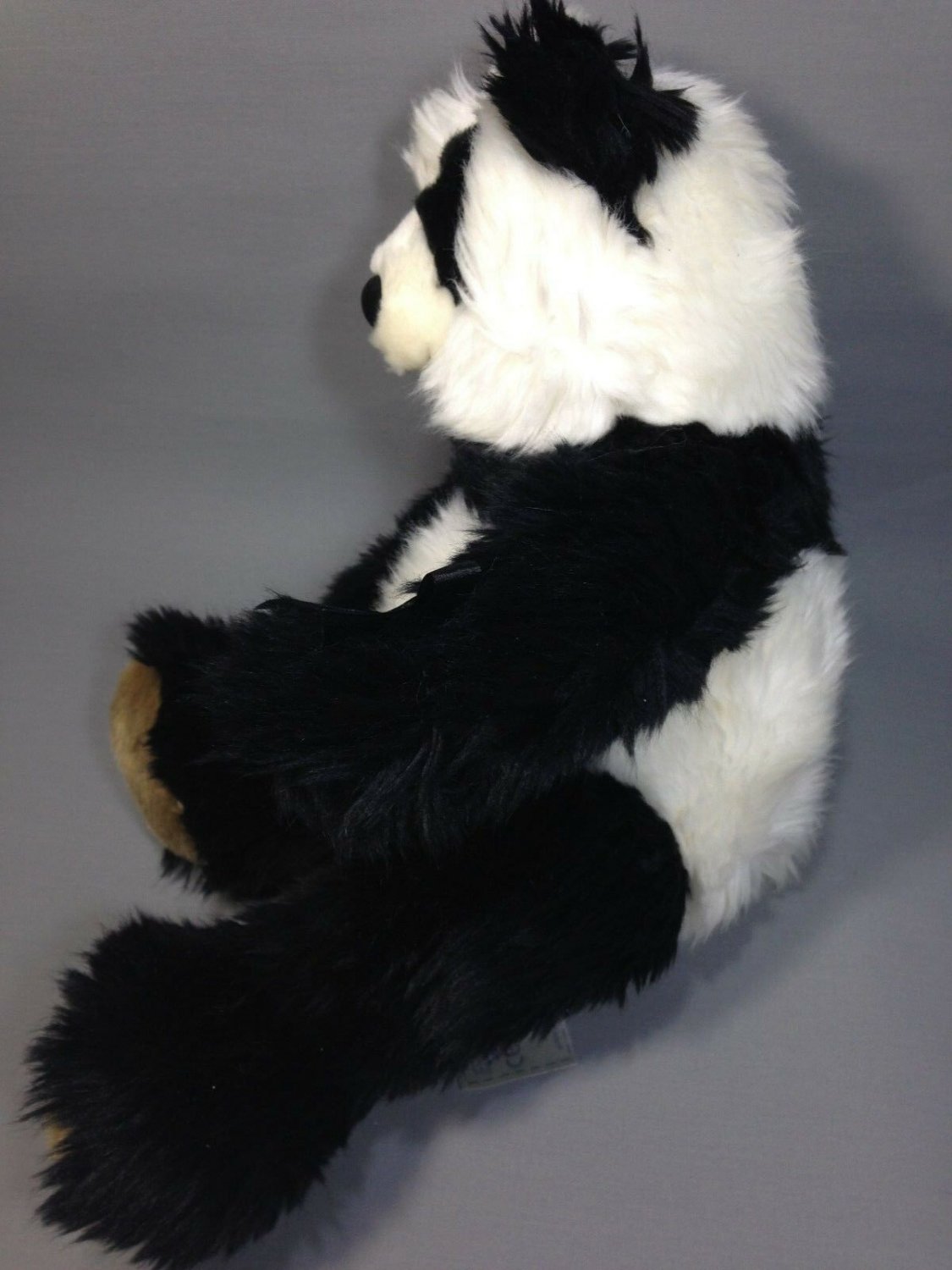 black and white stuffed animal