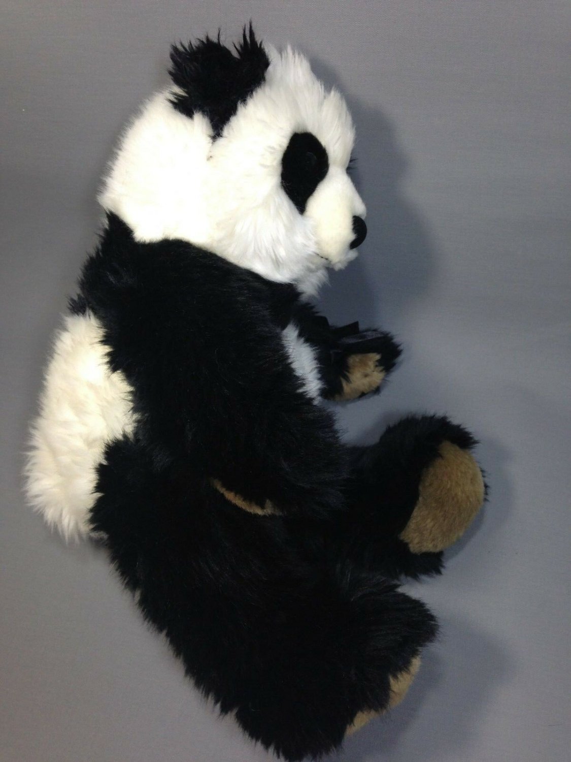 black and white stuffed animal