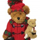 RARE Dan Dee Momma Bear & Cub Plush Hugging Christmas Holiday HTF Pom Pom Hat