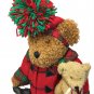 RARE Dan Dee Momma Bear & Cub Plush Hugging Christmas Holiday HTF Pom Pom Hat