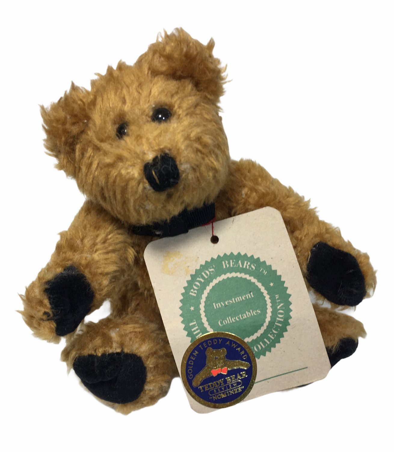 Boyds Bears Simone Plush Brown Bear Golden Teddy Award Nominee 6" Jointed TAG