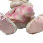 Commonwealth Bunny Rabbit Plush RARE Pink Satin Ears Feet Fleece Baby Blanket
