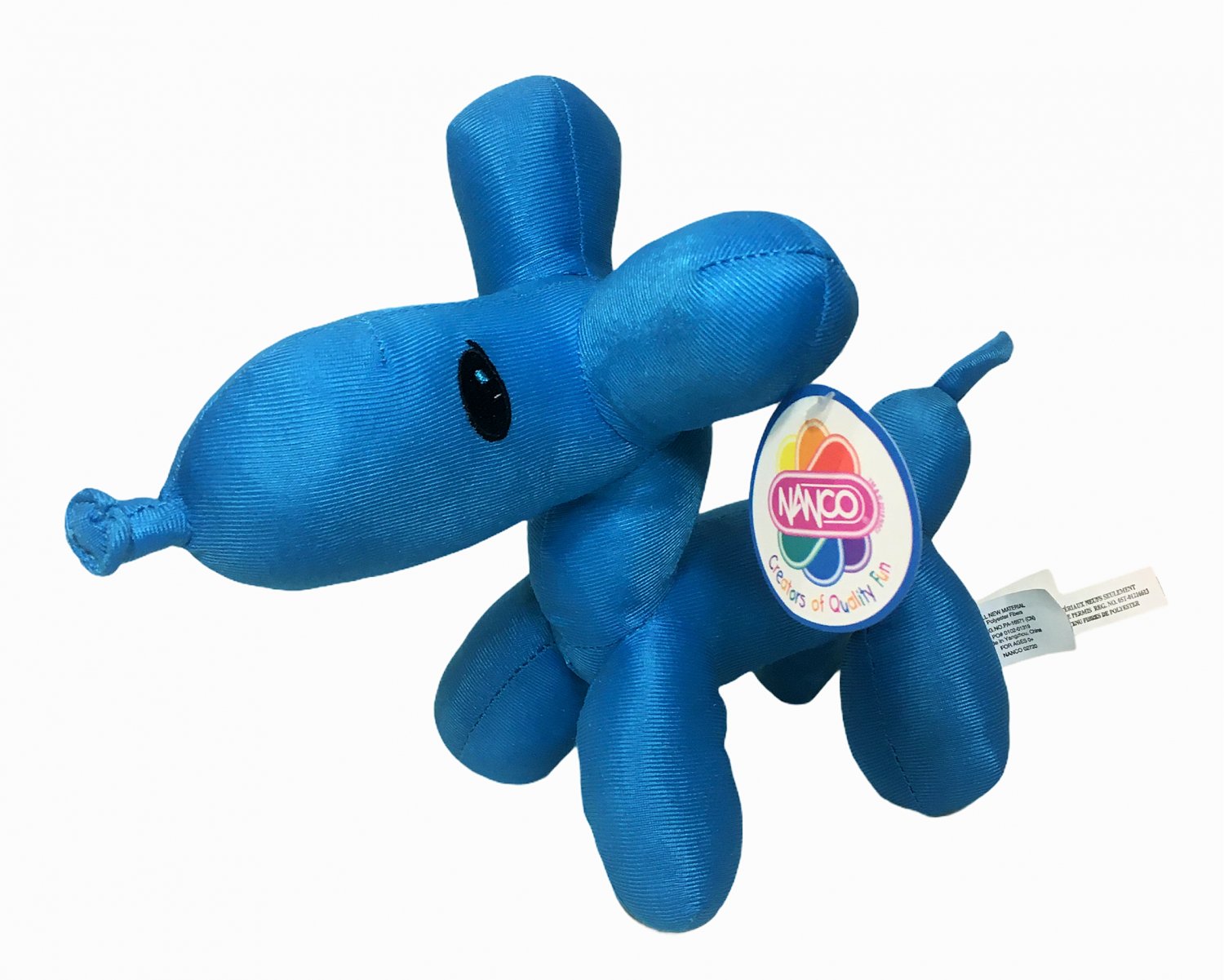 Nanco Blue Balloon Dog Plush Stuffed Toy Animal Puppy 10" - NEW w/ TAG