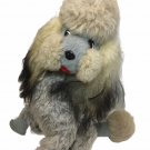 RARE VHTF Vintage French Poodle Dog Plush Antique Gray Stuffed Animal Doll 18"